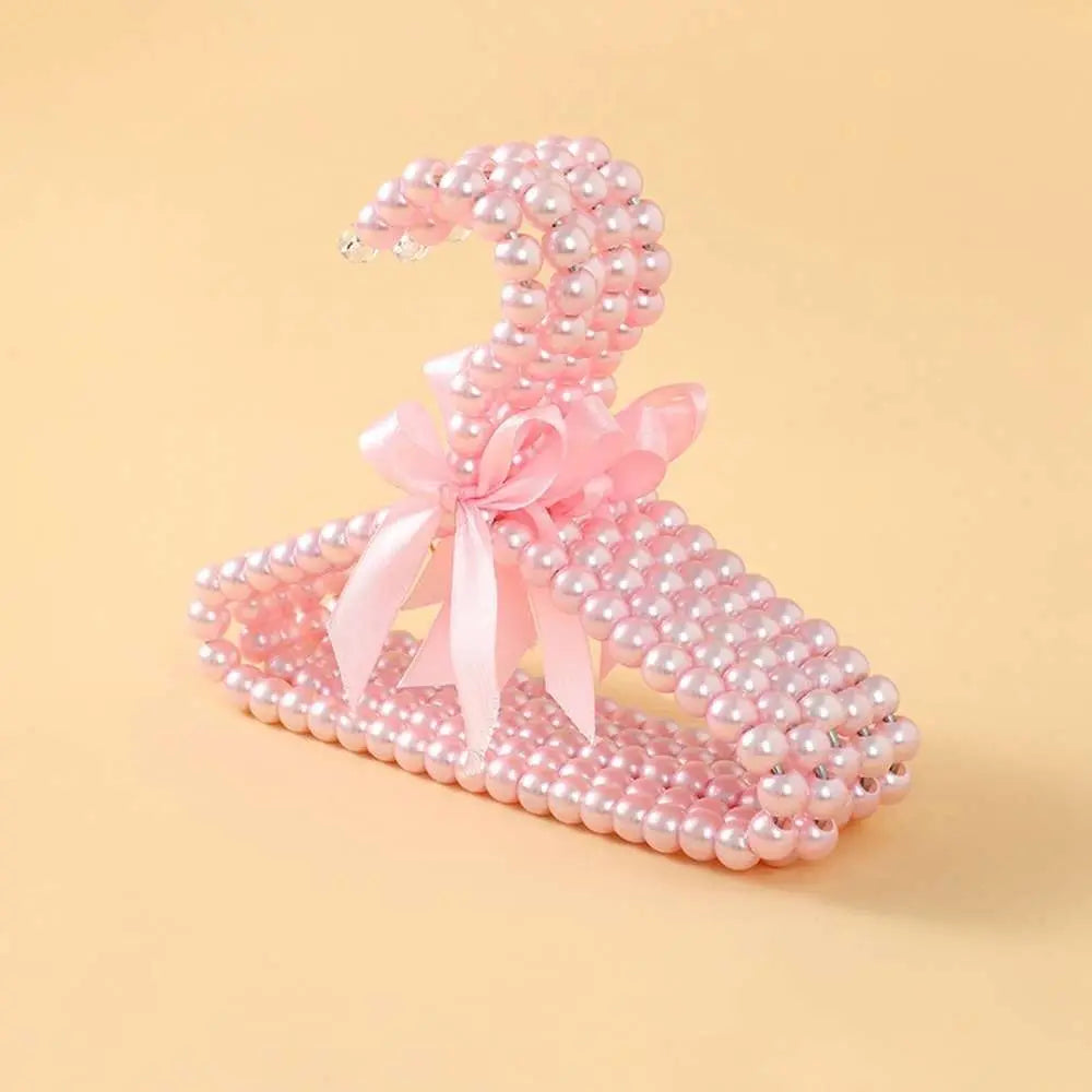 Plastic Dog Clothes Hanger with Heart Pearl for Pets