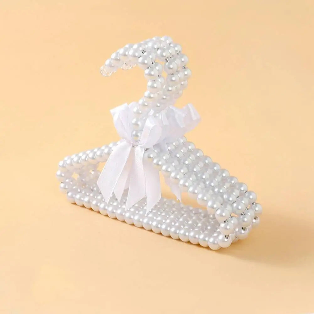 Plastic Dog Clothes Hanger with Heart Pearl for Pets