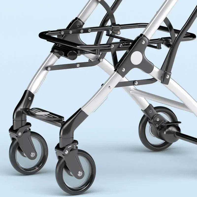 Foldable pet stroller for travel