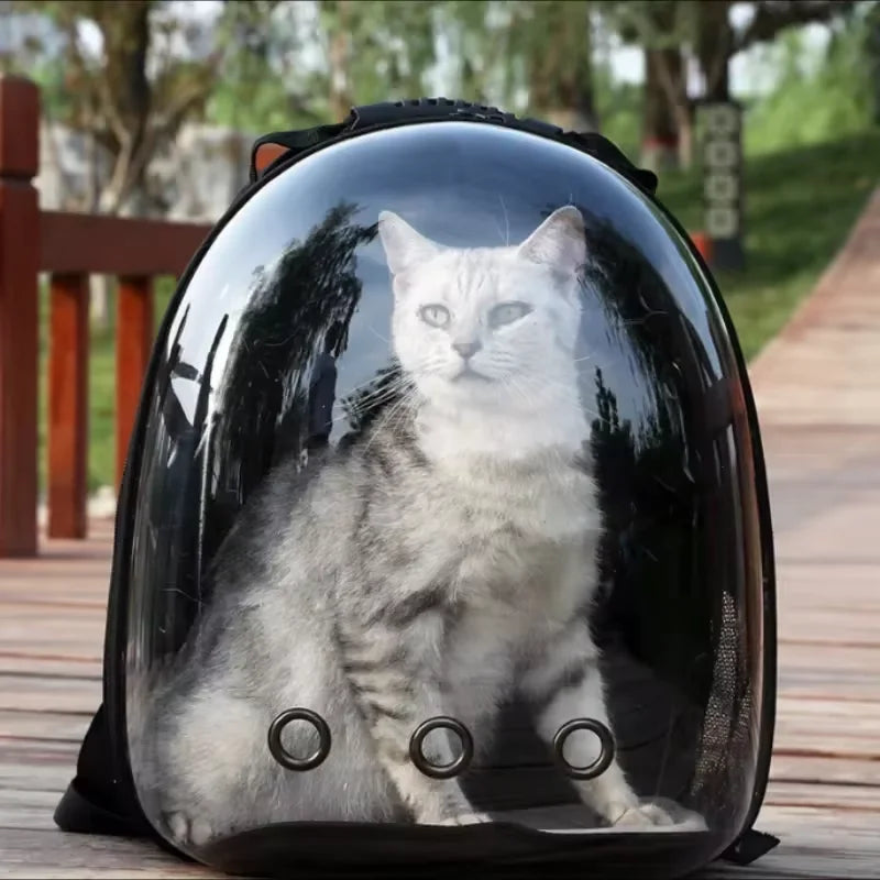Portable Space Capsule Cat Carrier – Breathable Pet Travel Bag