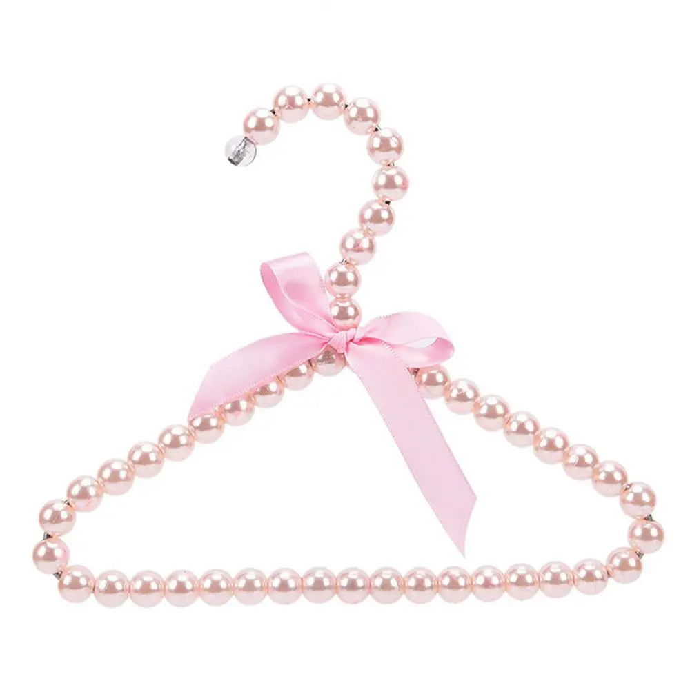 Plastic Dog Clothes Hanger with Heart Pearl for Pets