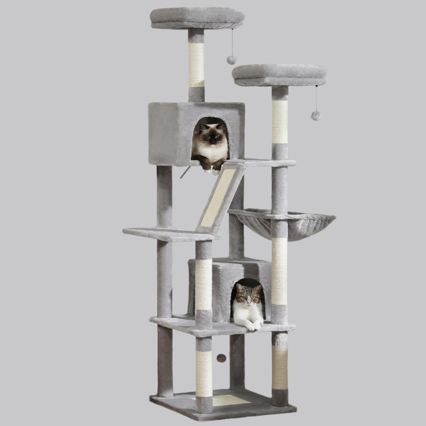 Large Multi-Level Cat Tree with Scratching Posts, Perches & Caves