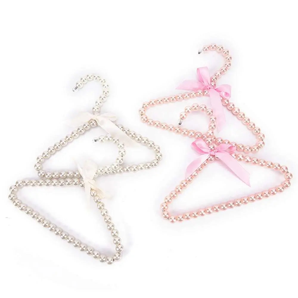 Plastic Dog Clothes Hanger with Heart Pearl for Pets