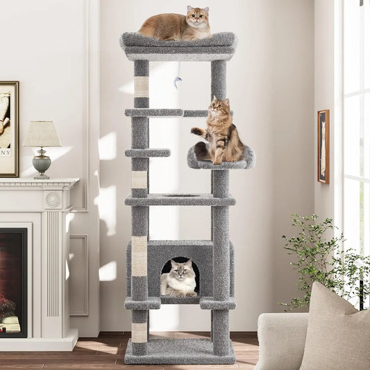 71 Cat Tree Tower with Condo & Scratch Post